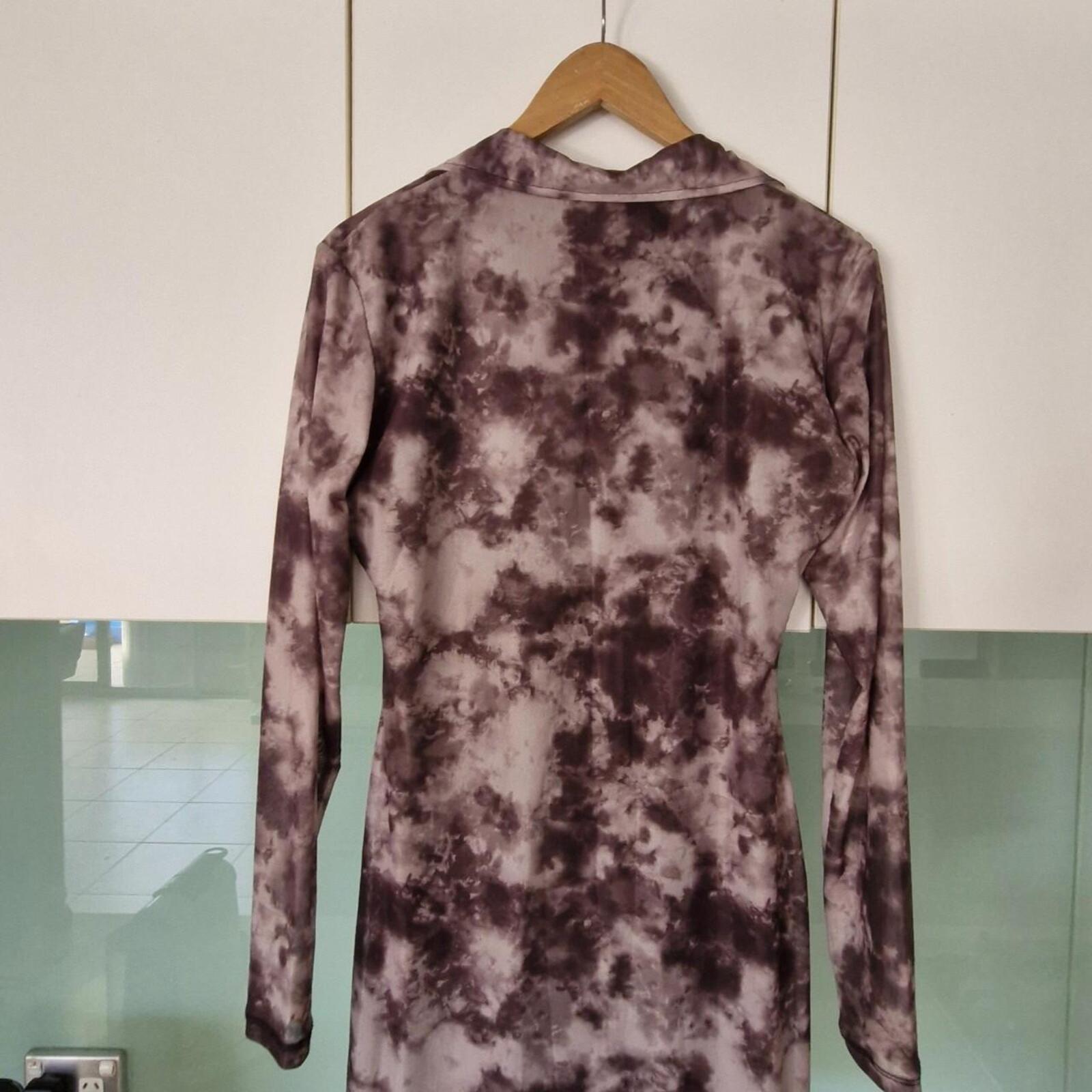 Motel Rocks purple tie dye shirt dress