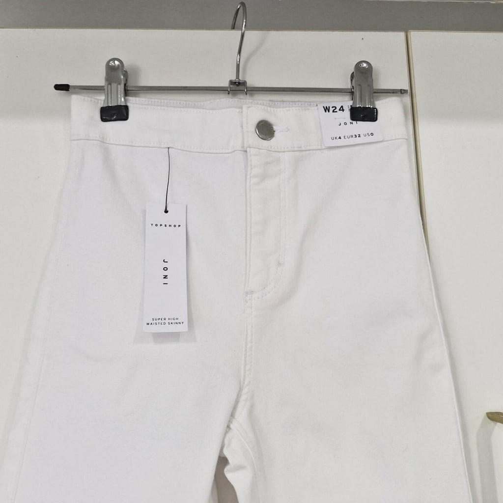 Topshop Joni White skinny jeans with stretch 4 XXS