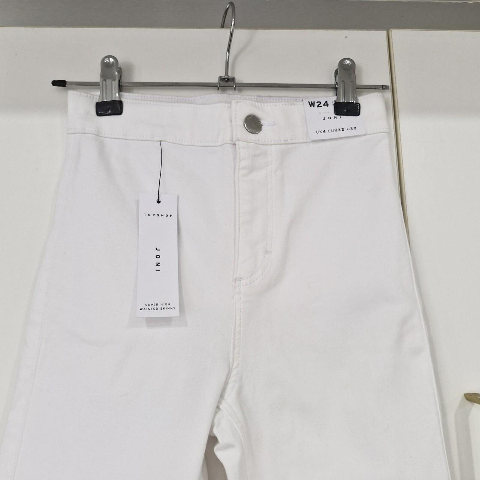 Topshop Joni White skinny jeans with stretch 4 XXS