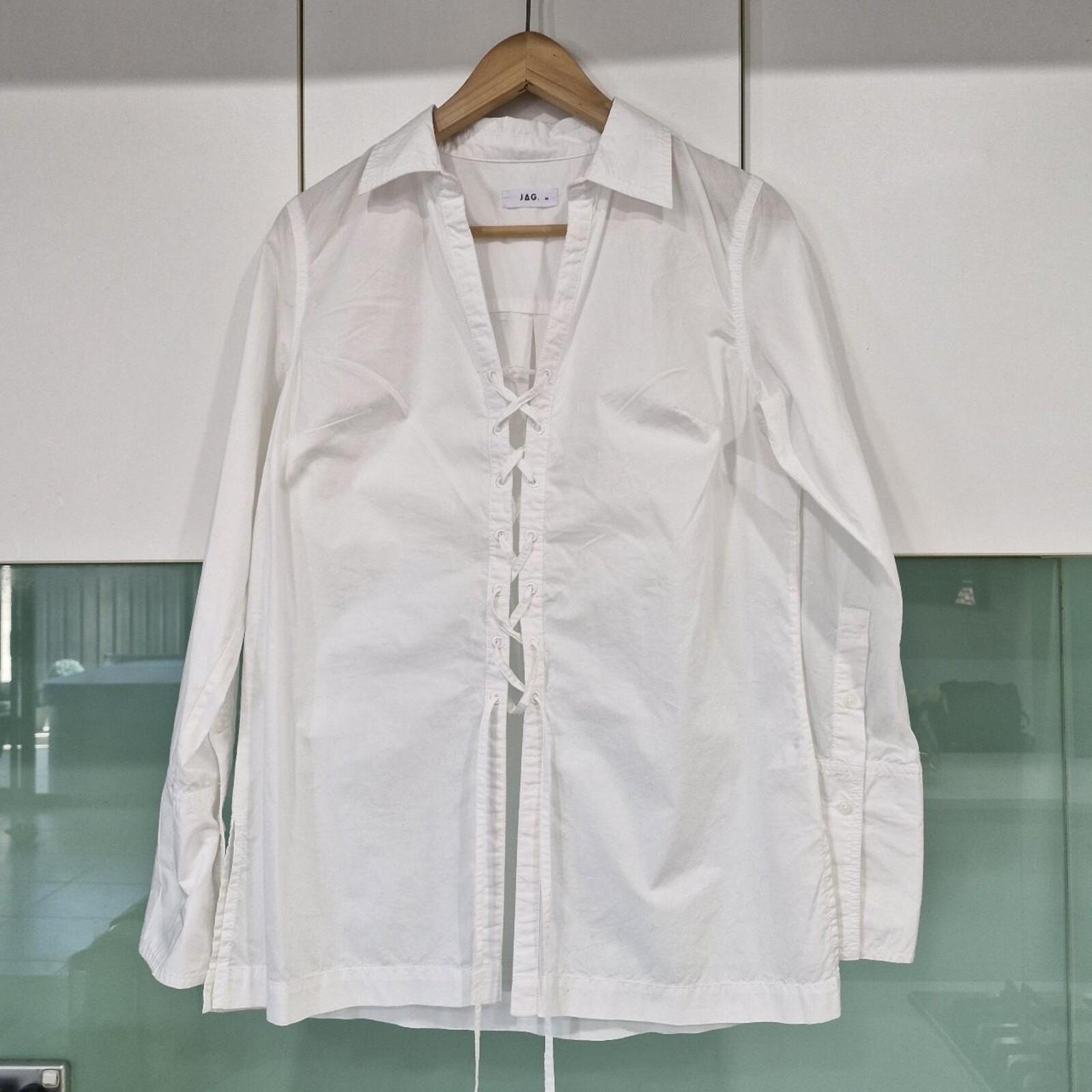 JAG white shirt with tie detail