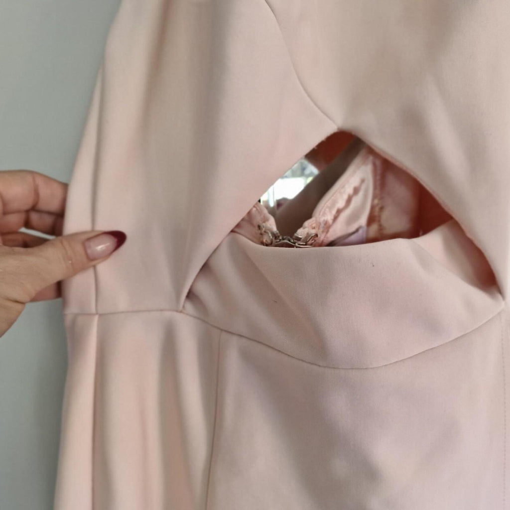 Sheike Pale Pink midi dress with cut-out detail 6