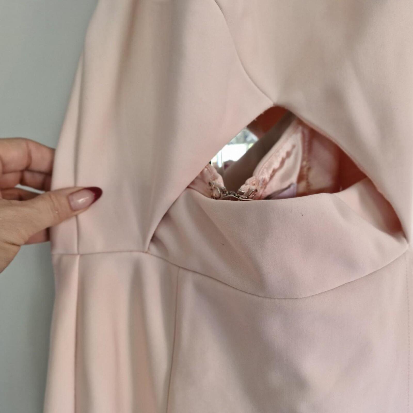 Sheike Pale Pink midi dress with cut-out detail 6