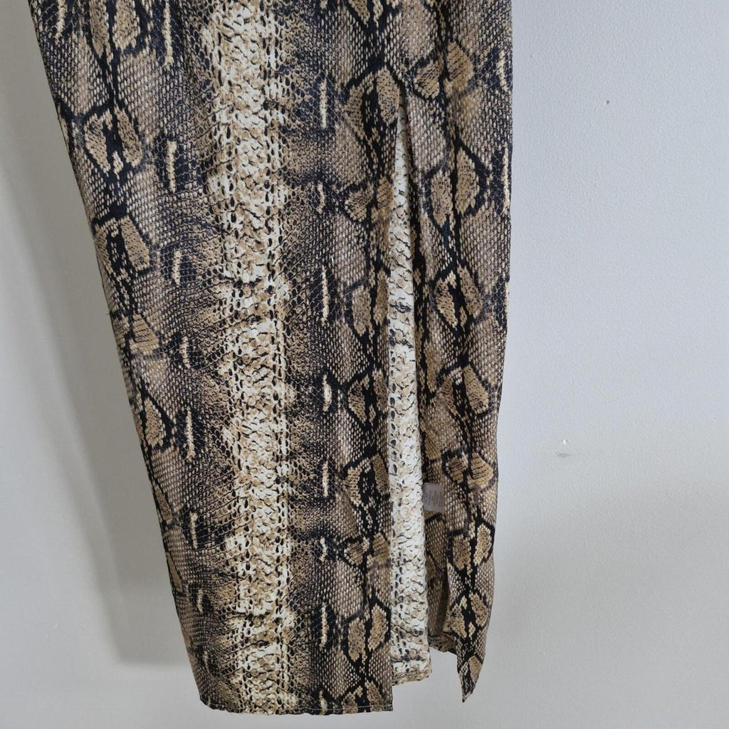 MESHKI Snakeskin Print Maxi Dress