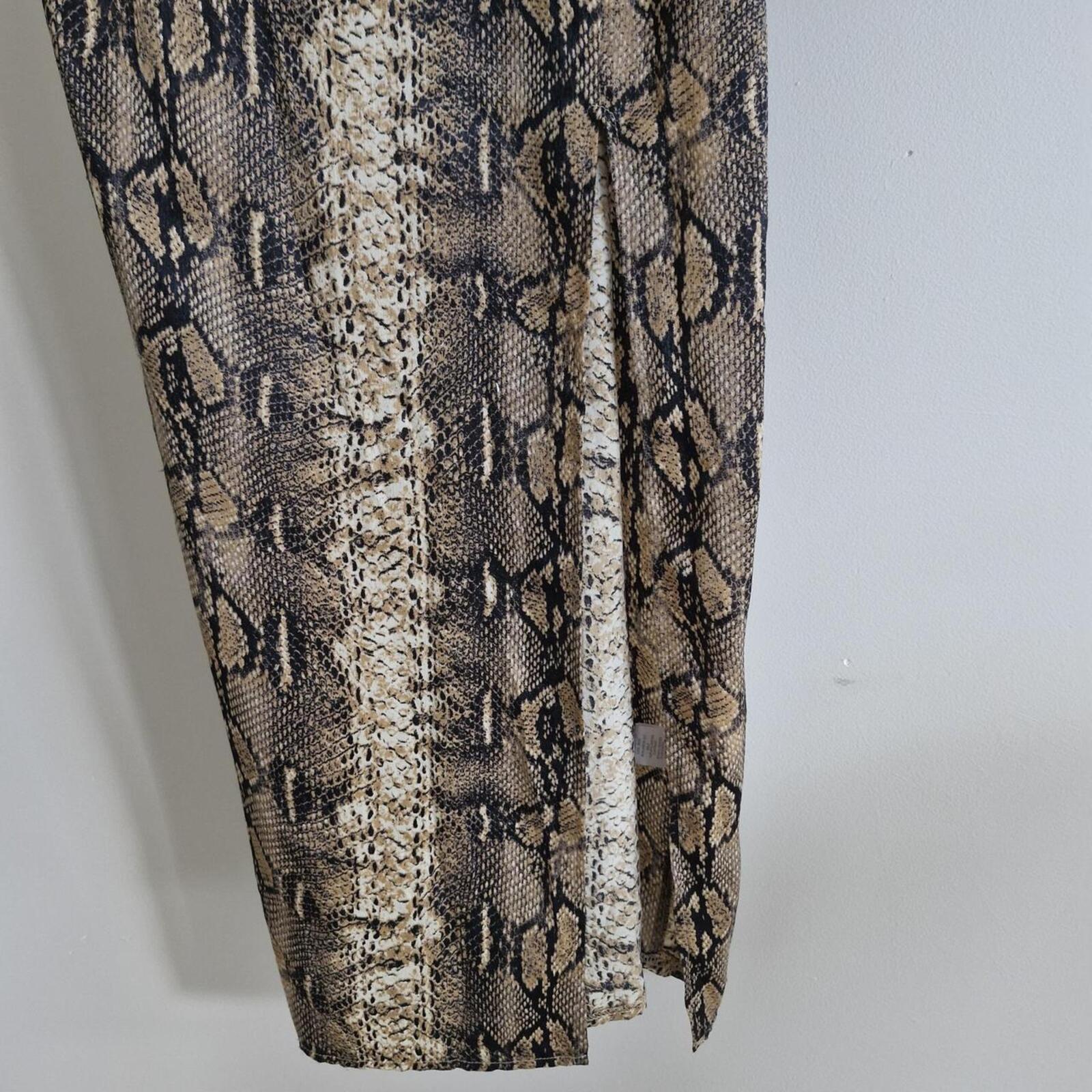 MESHKI Snakeskin Print Maxi Dress