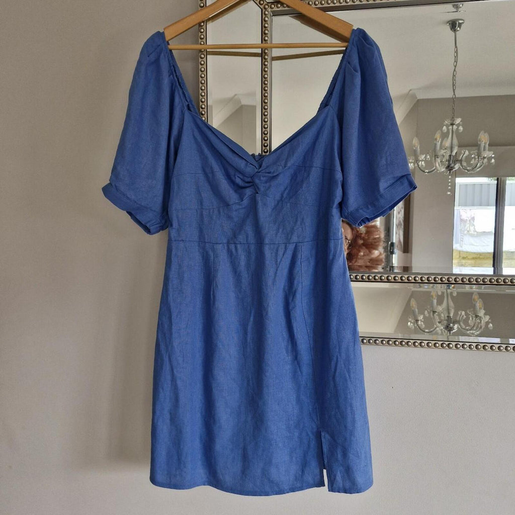 Miss Shop Casablanca blue cotton dress
