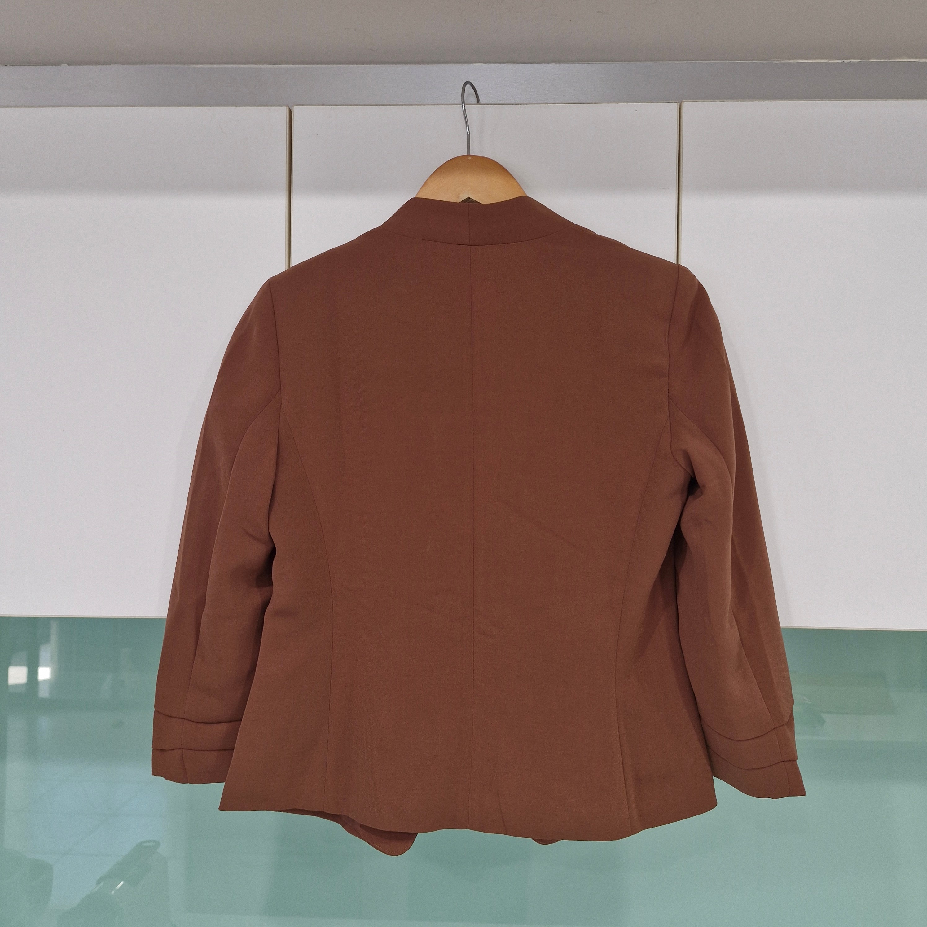 Forcast Crop Blazer With Ruched 3/4 Sleeves 8
