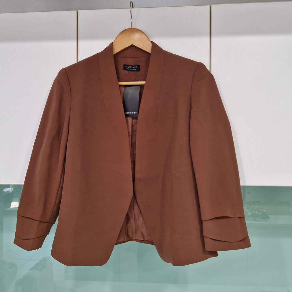 Forcast Crop Blazer With Ruched 3/4 Sleeves 8
