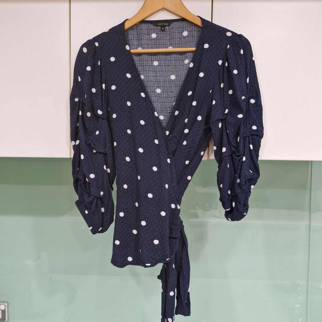 Portmans Wrap Polkadot Top 10
